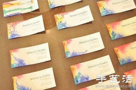 创意DIY个性彩虹名片