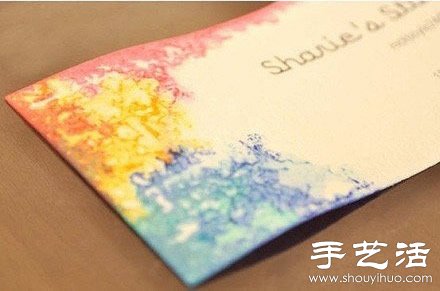 创意DIY个性彩虹名片
