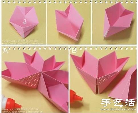折纸手工:果盘制作教程
