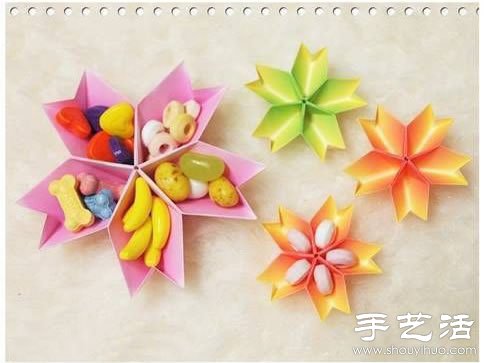 折纸手工:果盘制作教程