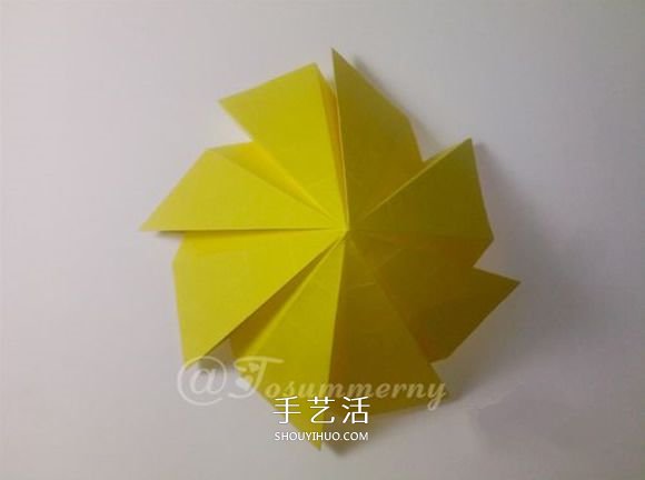 冬日里的暖阳!手工折纸立体太阳的折法图解
