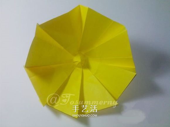 冬日里的暖阳!手工折纸立体太阳的折法图解