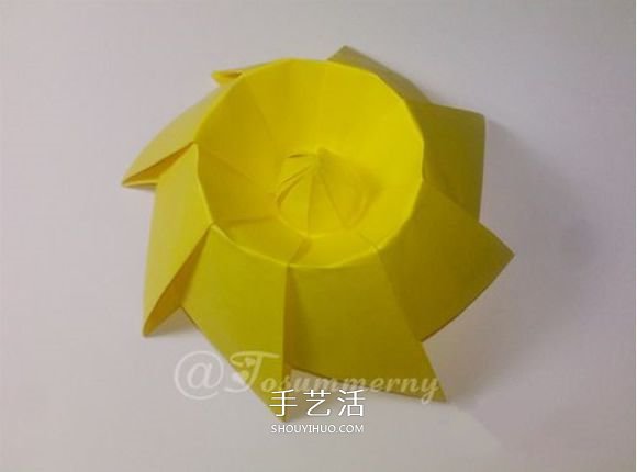 冬日里的暖阳!手工折纸立体太阳的折法图解