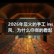 2026年最火的手工 ins 风,为什么你做的看起来还是像地摊货?(图2) 2026年最火的手工 ins 风,为什么你做的看起来还是像地摊货?(图2)