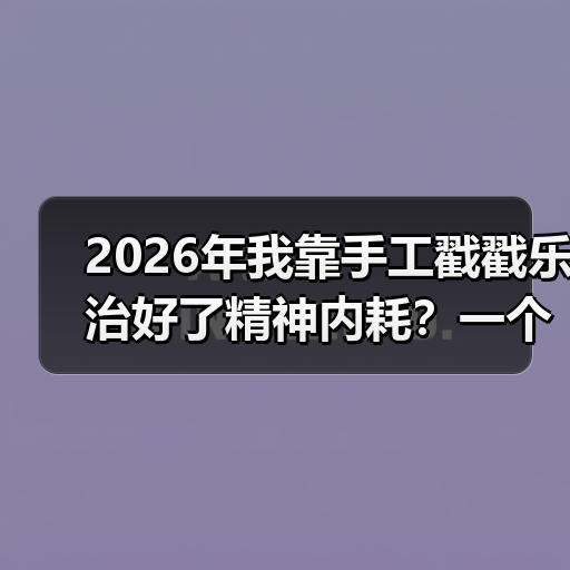 2026年我靠手工戳戳乐治好了精神内耗？一个手残党的真实体验（图3）